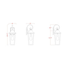 Load image into Gallery viewer, Gannon Outdoor Wall Light - line drawing.