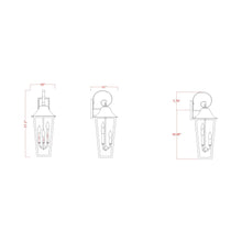 Load image into Gallery viewer, Gannon Outdoor Wall Light - line drawing.