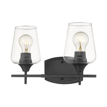 Load image into Gallery viewer, Joliet Bath Vanity Light in Matte Black (2-Light).