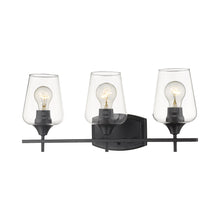 Load image into Gallery viewer, Joliet Bath Vanity Light in Matte Black (3-Light).