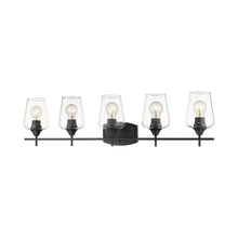 Load image into Gallery viewer, Joliet Bath Vanity Light in Matte Black (5-Light).