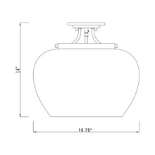 Load image into Gallery viewer, Joliet Semi Flush Mount Ceiling Light - line drawing.
