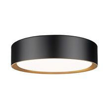 Load image into Gallery viewer, Kawan LED Flush Mount Ceiling Light in Matte Black/Modern Gold (12-Inch).