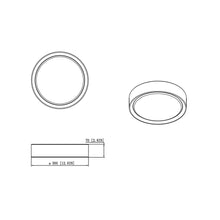 Load image into Gallery viewer, Kawan LED Flush Mount Ceiling Light - line drawing.