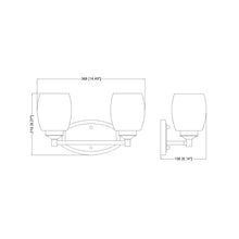 Load image into Gallery viewer, Kendrick Bath Vanity Light - line drawing.