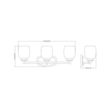 Load image into Gallery viewer, Kendrick Bath Vanity Light - line drawing.