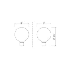 Load image into Gallery viewer, Laurent Outdoor Post Light - line drawing.