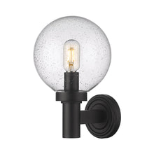 Load image into Gallery viewer, Laurent Outdoor Wall Light in Clear Seedy (1-Light/Short).