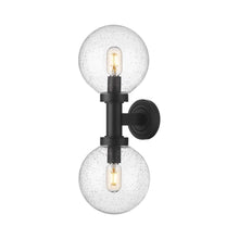 Load image into Gallery viewer, Laurent Outdoor Wall Light in Clear Seedy (2-Light/Short).