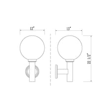 Load image into Gallery viewer, Laurent Outdoor Wall Light - line drawing.
