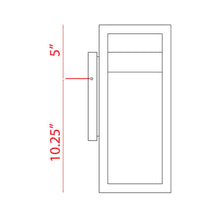 Load image into Gallery viewer, Luttrel Outdoor LED Wall Light - line drawing.