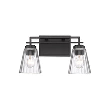 Load image into Gallery viewer, Lyna Bath Vanity Light in Matte Black (2-Light).