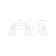 Load image into Gallery viewer, Lyna Bath Vanity Light - line drawing.
