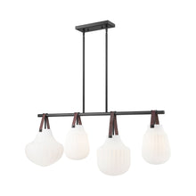 Load image into Gallery viewer, Newbury Linear Chandelier in Matte Black.