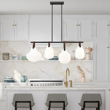 Load image into Gallery viewer, Newbury Linear Chandelier in kitchen.