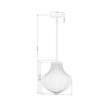 Load image into Gallery viewer, Newbury Pendant Light - line drawing.