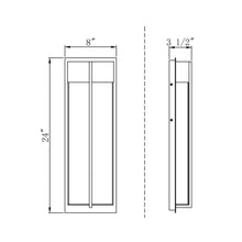 Load image into Gallery viewer, Nyx Outdoor LED Wall Light - line drawing.