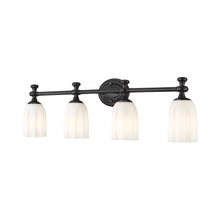 Load image into Gallery viewer, Orion Bath Vanity Light in Matte Black (4-Light).