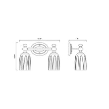 Load image into Gallery viewer, Orion Bath Vanity Light - line drawing.