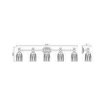 Load image into Gallery viewer, Orion Bath Vanity Light - line drawing.