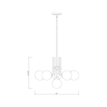 Load image into Gallery viewer, Parsons Chandelier - line drawing.