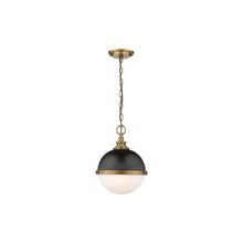 Load image into Gallery viewer, Peyton Pendant Light in Matte Black/Factory Bronze (Small).
