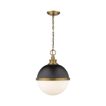 Load image into Gallery viewer, Peyton Pendant Light in Matte Black/Factory Bronze (Large).