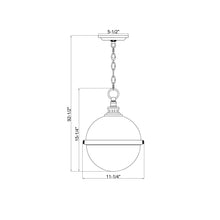 Load image into Gallery viewer, Peyton Pendant Light - line drawing.