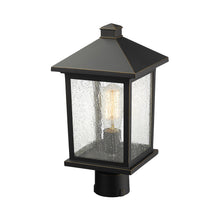 Load image into Gallery viewer, Portland Outdoor Round Mount Post Light in Detail.