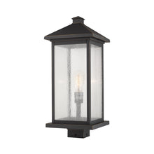 Load image into Gallery viewer, Portland Outdoor Square Mount Post Light in Detail.