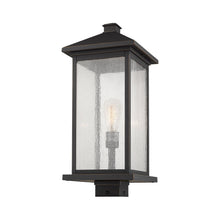 Load image into Gallery viewer, Portland Outdoor Square Mount Post Light in Detail.