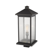 Load image into Gallery viewer, Portland Outdoor Square Mount Post Light in Detail.