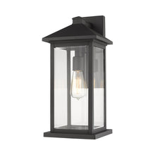 Load image into Gallery viewer, Portland Outdoor Wall Light in Black/Clear Beveled (18-Inch).