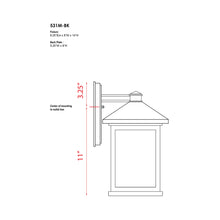 Load image into Gallery viewer, Portland Outdoor Wall Light - line drawing.