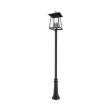 Load image into Gallery viewer, Rainer Outdoor Clear Glass Post Light in Detail.