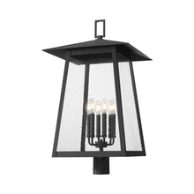 Load image into Gallery viewer, Rainer Outdoor Lantern Post Light in Round Post Mount (17.5-Inch).