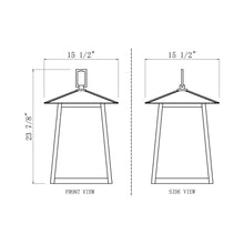Load image into Gallery viewer, Rainer Outdoor Pendant Light - line drawing.