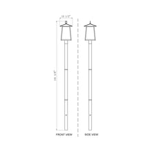 Load image into Gallery viewer, Rainer Outdoor Sleek Post Light - line drawing.