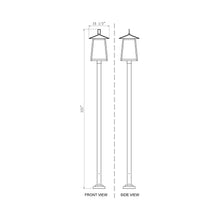 Load image into Gallery viewer, Rainer Outdoor Square Post Light - line drawing.