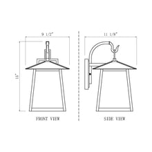 Load image into Gallery viewer, Rainer Outdoor Wall Light - line drawing.
