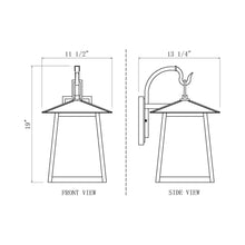 Load image into Gallery viewer, Rainer Outdoor Wall Light - line drawing.