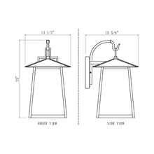Load image into Gallery viewer, Rainer Outdoor Wall Light - line drawing.