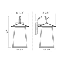 Load image into Gallery viewer, Rainer Outdoor Wall Light - line drawing.