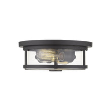 Load image into Gallery viewer, Savannah Flush Mount Ceiling Light in Bronze (11-Inch).