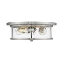 Load image into Gallery viewer, Savannah Flush Mount Ceiling Light in Brushed Nickel (15.75-Inch).