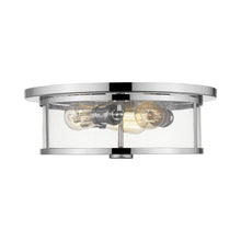 Load image into Gallery viewer, Savannah Flush Mount Ceiling Light in Chrome (15.75-Inch).