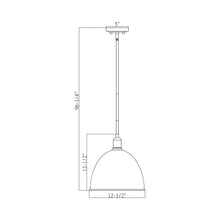 Load image into Gallery viewer, Sawyer Pendant Light - line drawing.
