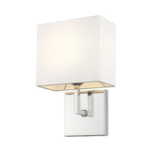 Load image into Gallery viewer, Saxon Wall Light in Polished Nickel.