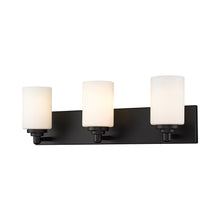 Load image into Gallery viewer, Soledad Bath Vanity Light in Matte Black (3-Light).