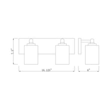 Load image into Gallery viewer, Soledad Bath Vanity Light - line drawing.